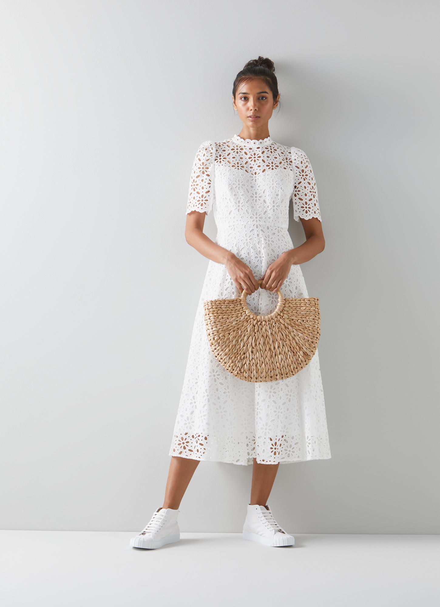 Honor White Cotton Broderie Anglaise ...